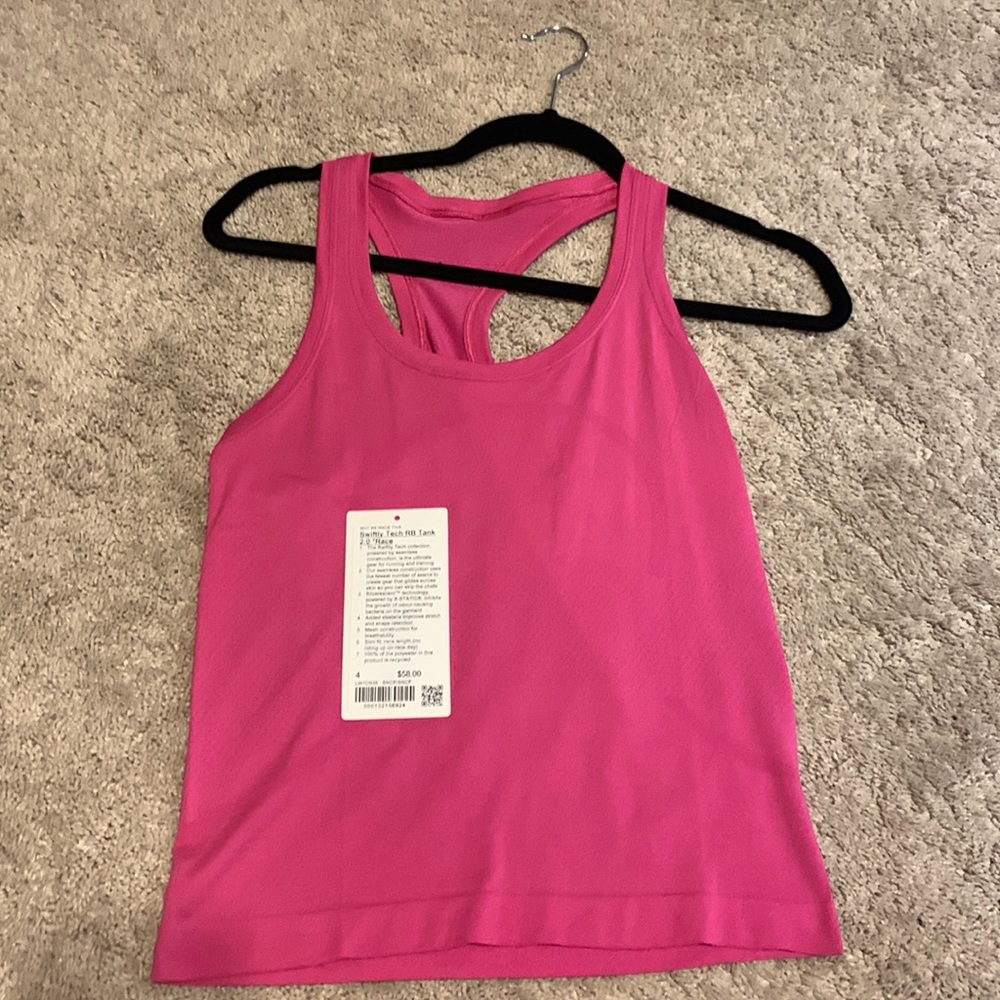 lululemon swiftly tech race length sonic pink size 4